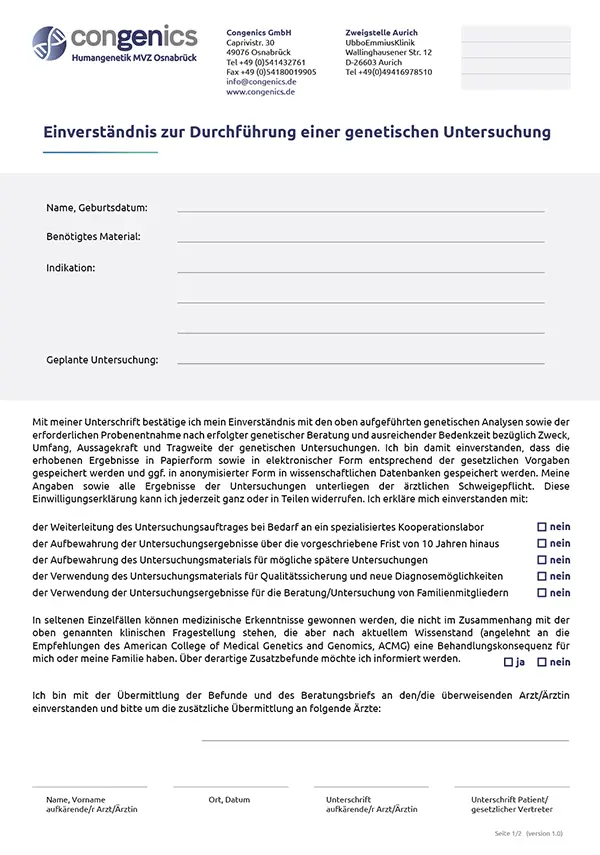 Einverst&auml;ndniserkl&auml;rung